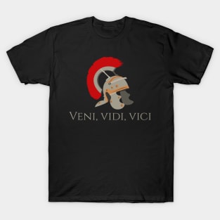 Veni Vidi Vici Julius Caesar Quote - Roman Legion Helmet T-Shirt